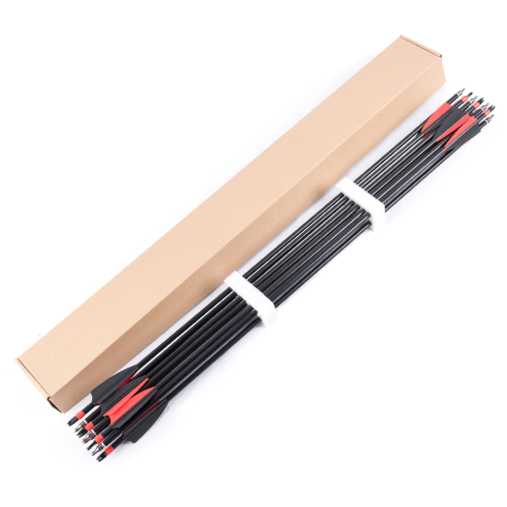 TOPOINT 30inch 8mm Fiberglass Hunting Practice Arrows