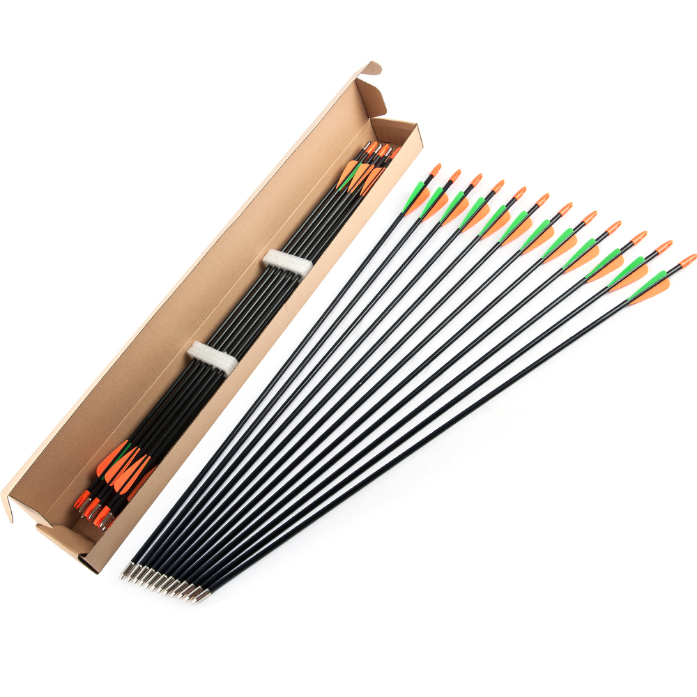 TOPOINT  Fiberglass Practice Arrows Archery 28 Inch