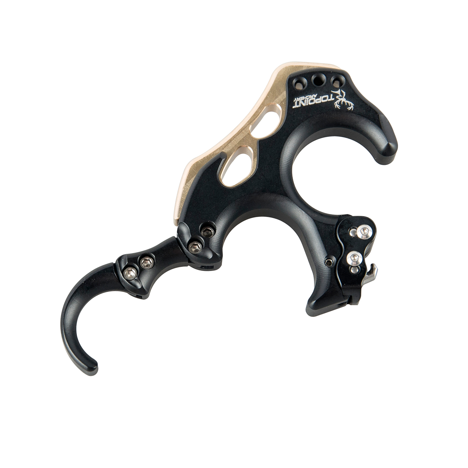 TOPOINT ARCHERY TP462 Back Tension Bow Release3 or 4 Finger Aluminum Release Aid Automatic Archery Caliper for Target Compound Bow