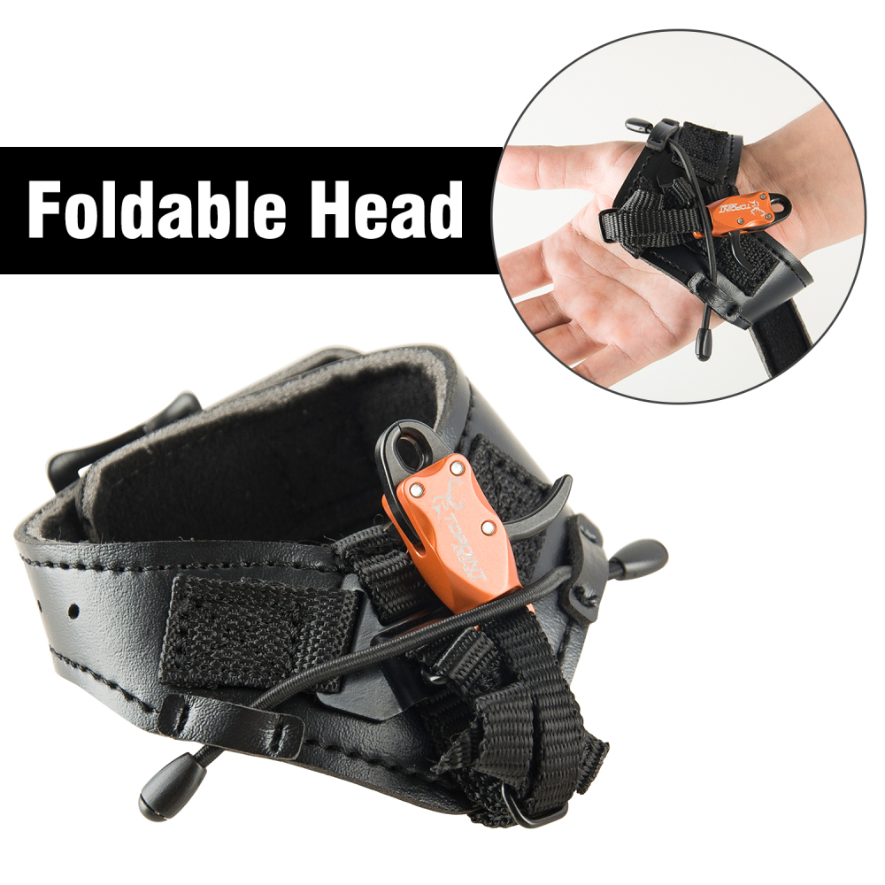 TOPOINT ARCHERY TP435 Archery Compound Bow Release Aid Strap with Buckle Foldback Design Shooting Wristband Hunting Accessories 8 Colors Can Be Select