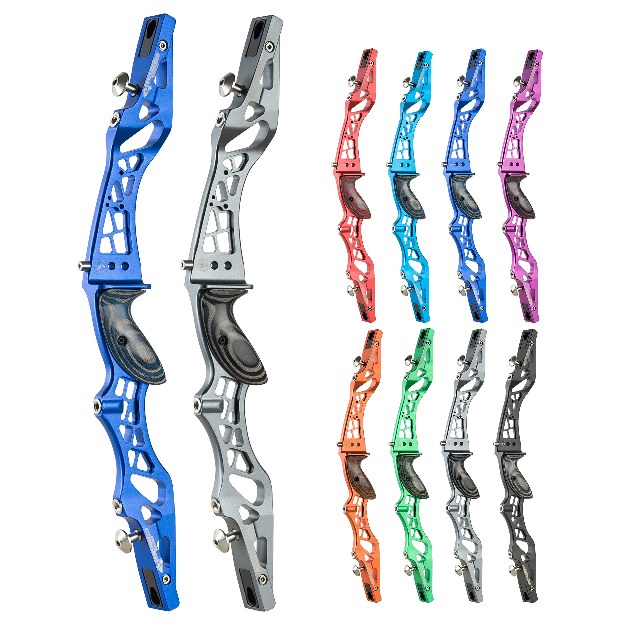 TOPOINTARCHERY Unison 23 Inch ILF Recurve Bow for Competition Target Shooting Aluminum CNC Milling Recurve Bow Riser Right Handed ILF Device for Arche