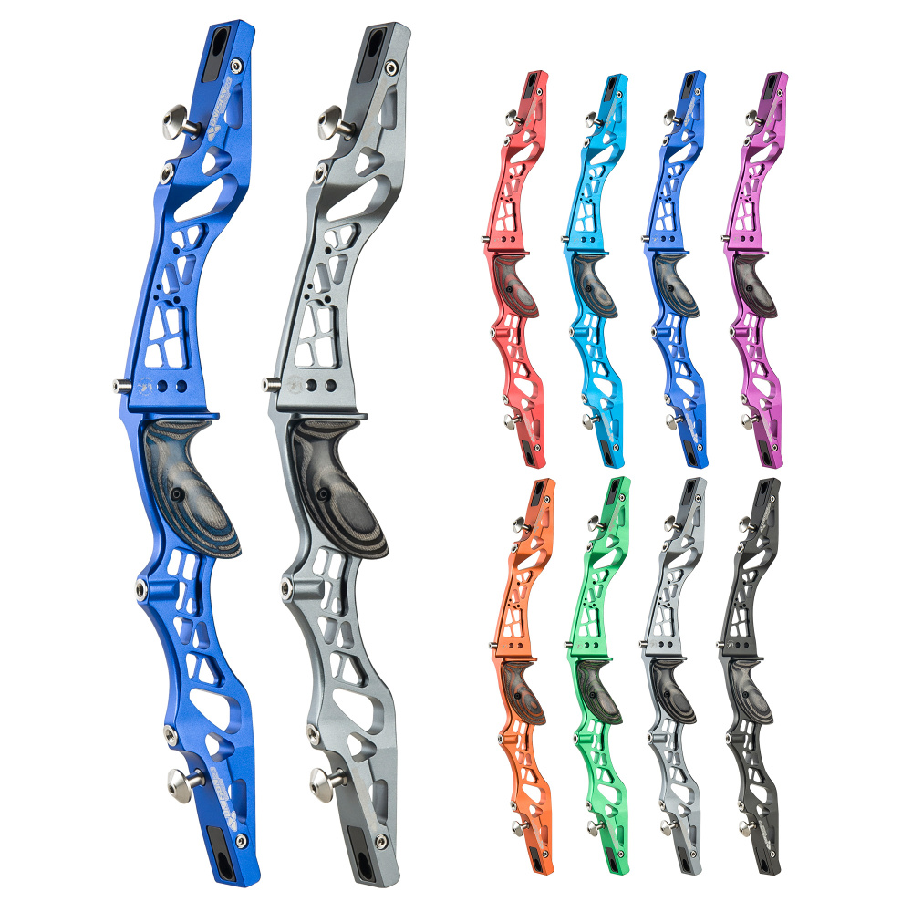 TOPOINTARCHERY Unison 23 Inch ILF Recurve Bow for Competition Target Shooting Aluminum CNC Milling Recurve Bow Riser Right Handed ILF Device for Arche