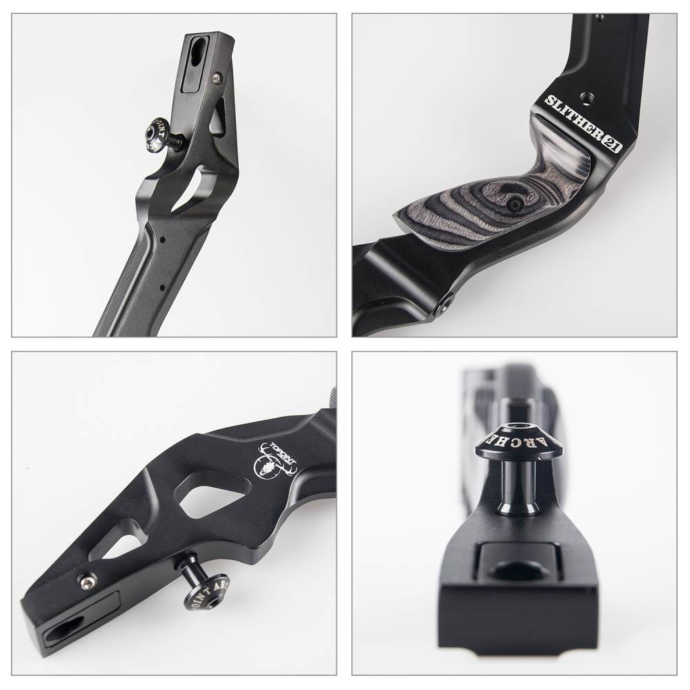 TOPOINT ARCHERY SLITHER 21" Recurve Bow Riser Aluminum CNC Machining Bow Riser American Hunting Bow Handle Right Handed for Archery Bow Hunting Target