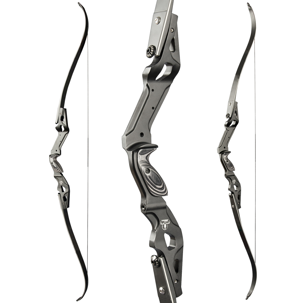 TOPOINT ARCHERY SLITHER 21" Recurve Bow Riser Aluminum CNC Machining Bow Riser American Hunting Bow Handle Right Handed for Archery Bow Hunting Target