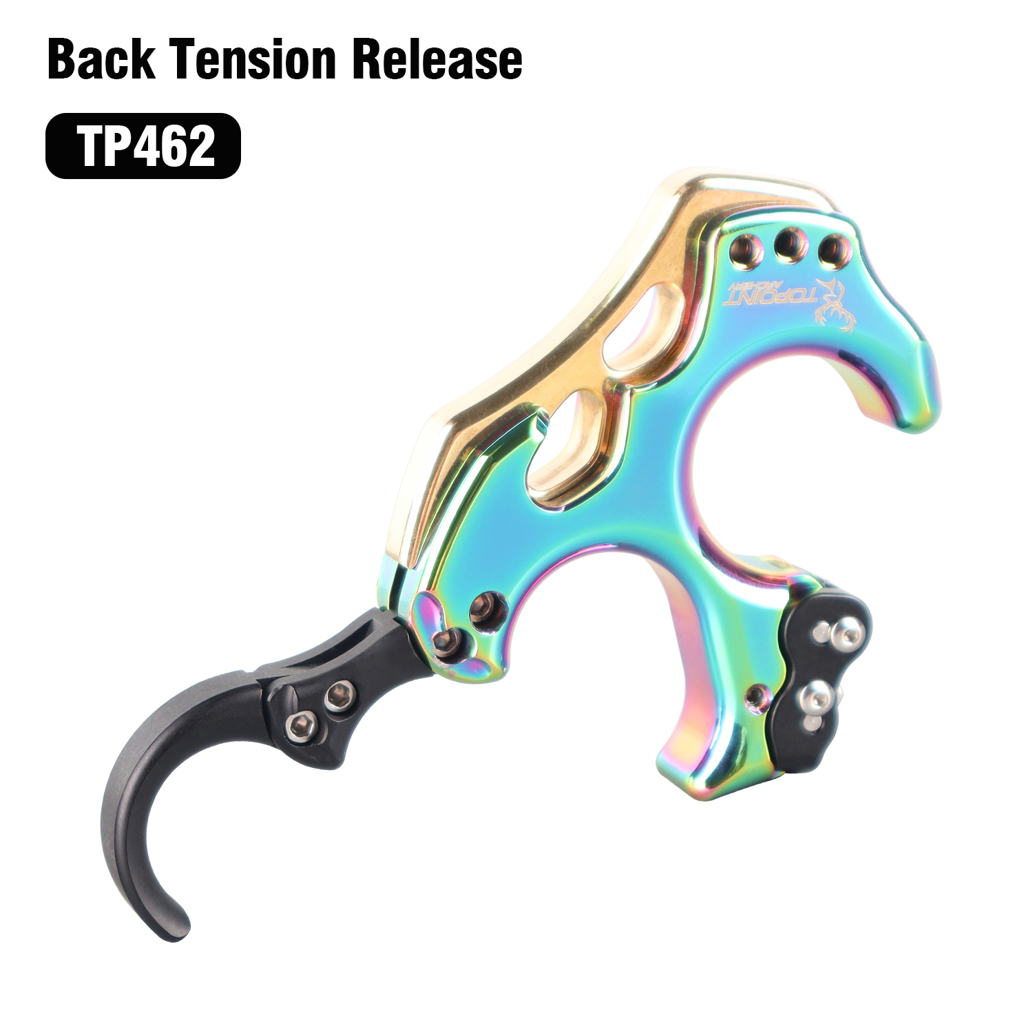 TOPOINT ARCHERY TP462 Back Tension Bow Release3 or 4 Finger Aluminum Release Aid Automatic Archery Caliper for Target Compound Bow