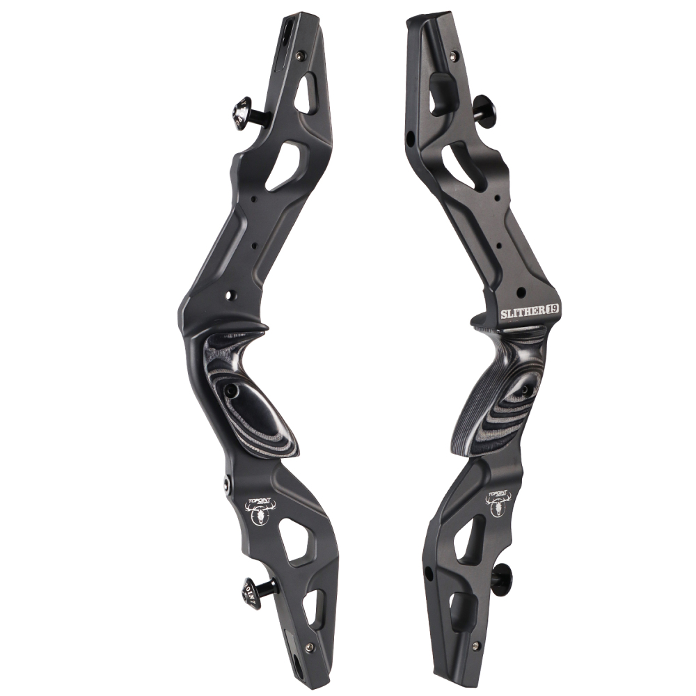 TOPOINT ARCHERY SLITHER 19" Recurve Bow Riser Aluminum CNC Machining Bow Riser American Hunting Bow Handle Right Handed for Archery Bow Hunting Target