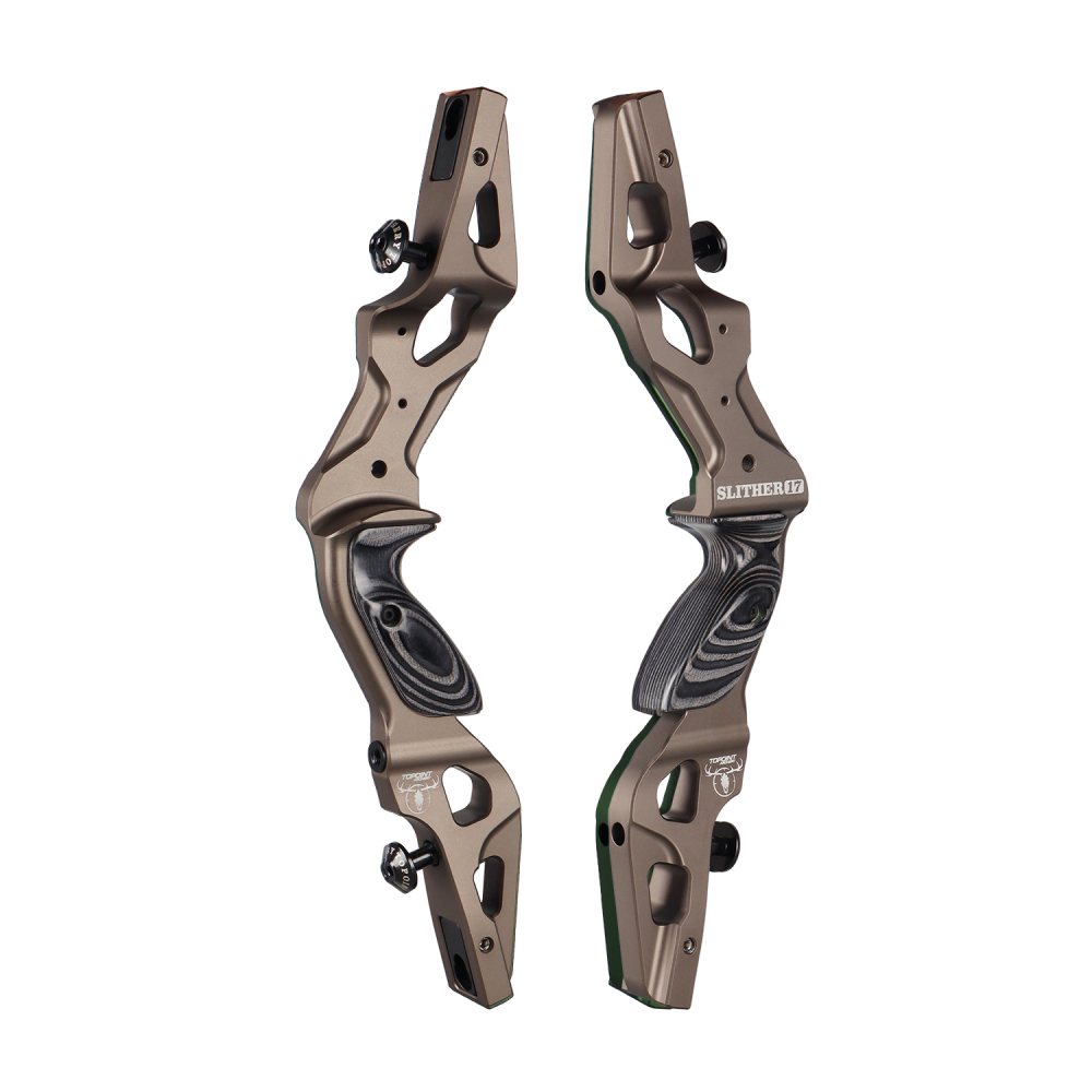 TOPOINT ARCHERY SLITHER 17" Recurve Bow Riser Aluminum CNC Machining Bow Riser American Hunting Bow Handle Right Handed for Archery Bow Hunting Target