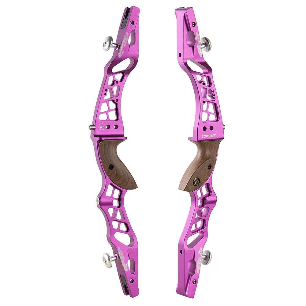 TOPOINTARCHERY UNISON 21 Inch ILF Recurve Bow for Competition Target Shooting Aluminum CNC Milling Recurve Bow Riser Right Handed ILF Device for Arche