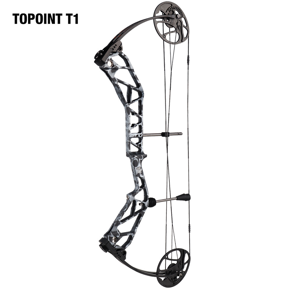 TOPOINT ARCHERY T1 Compound Bow Only Archery Bow For Hunting Draw Length 19-30" Draw Weight19-70Lbs Adjustable Hunting Bow