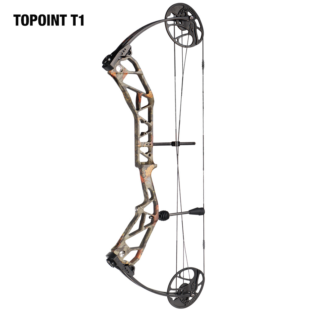 TOPOINT ARCHERY T1 Compound Bow Only Archery Bow For Hunting Draw Length 19-30" Draw Weight19-70Lbs Adjustable Hunting Bow
