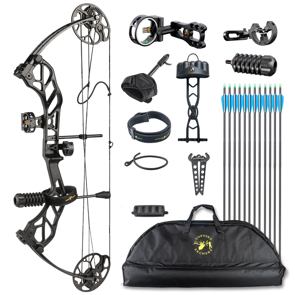 TOPOINT ARCHERY Starting 31 Hunting Compound Bow Package for Beginner&Intermediate Archers Archery Equipment All Accessories Kit DW:19-70LB, DL:19-30"