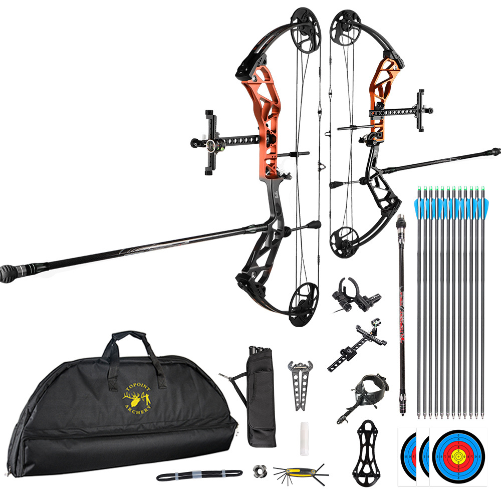 TOPOINT ARCHERY T1 Compound Bow Archery Bow For Target  Draw Length 19-30" Draw Weight19-70Lbs Adjustable target Bow