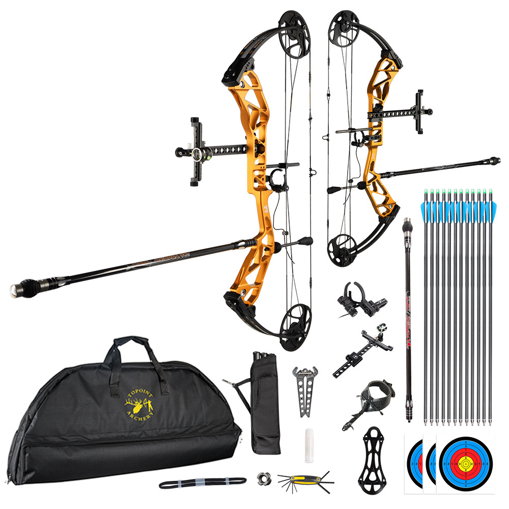 TOPOINT ARCHERY T1 Compound Bow Archery Bow For Target  Draw Length 19-30" Draw Weight19-70Lbs Adjustable target Bow