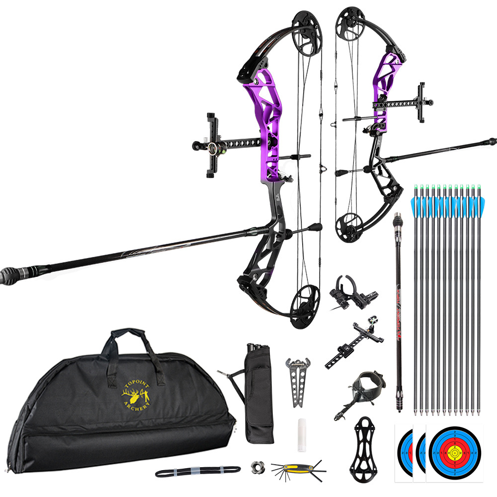 TOPOINT ARCHERY T1 Compound Bow Archery Bow For Target  Draw Length 19-30" Draw Weight19-70Lbs Adjustable target Bow