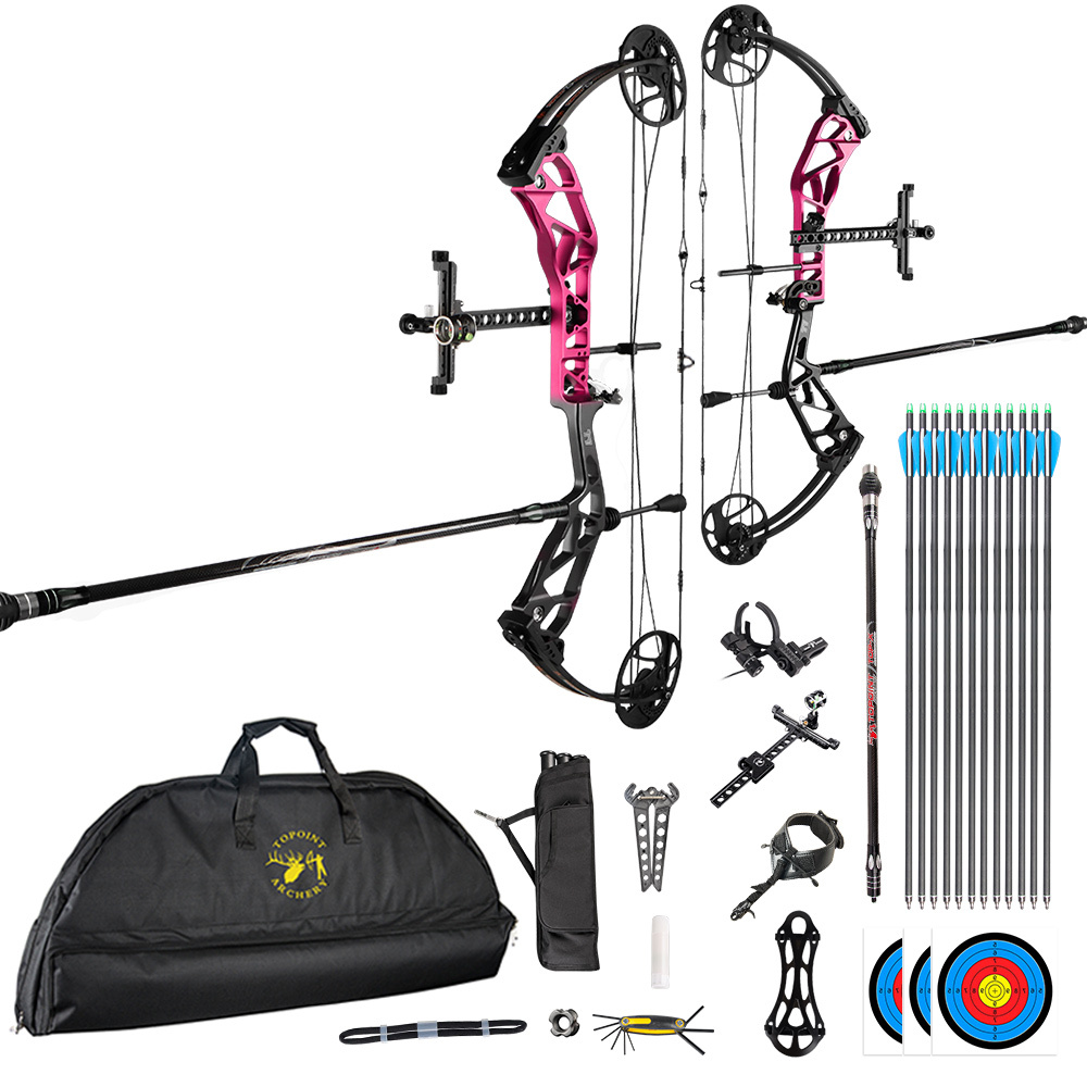 TOPOINT ARCHERY T1 Compound Bow Archery Bow For Target  Draw Length 19-30" Draw Weight19-70Lbs Adjustable target Bow