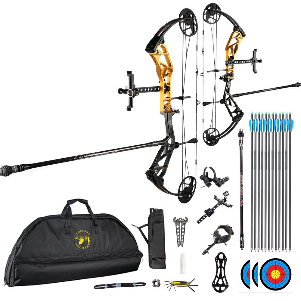 TOPOINT ARCHERY T1 Compound Bow Archery Bow For Target  Draw Length 19-30" Draw Weight19-70Lbs Adjustable target Bow