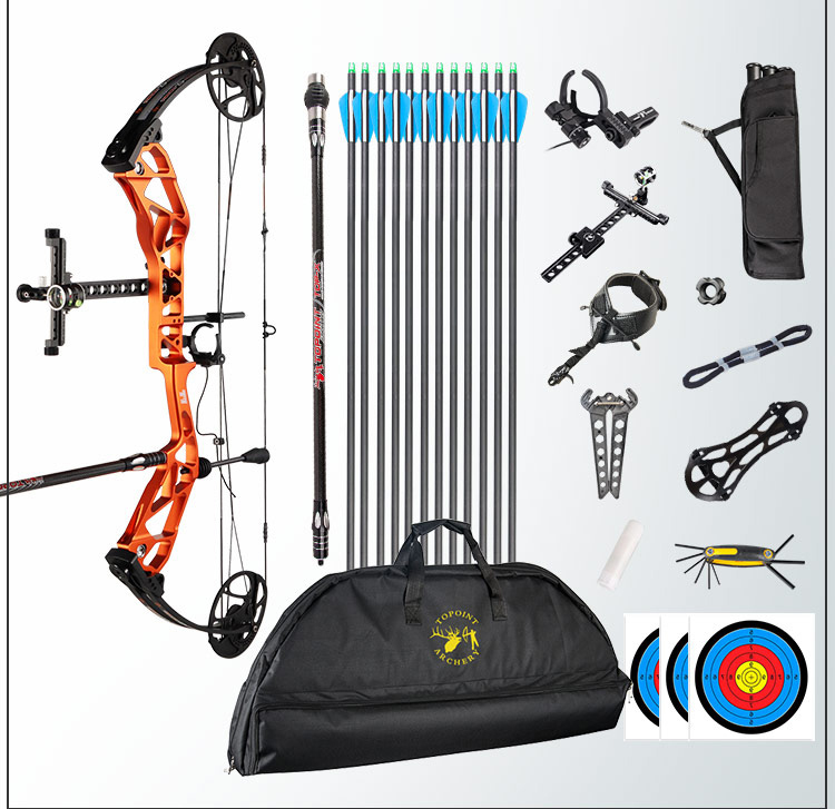 TOPOINT ARCHERY T1 Compound Bow Archery Bow For Target  Draw Length 19-30" Draw Weight19-70Lbs Adjustable target Bow