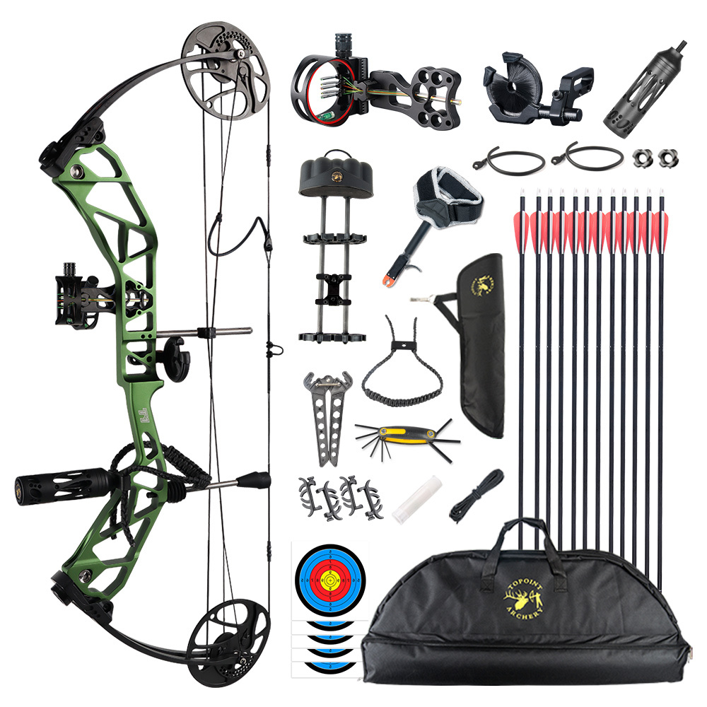 TOPOINT ARCHERY T1 Compound Bow Archery Bow For Hunting Draw Length 19-30" Draw Weight19-70Lbs Adjustable Hunting Bow