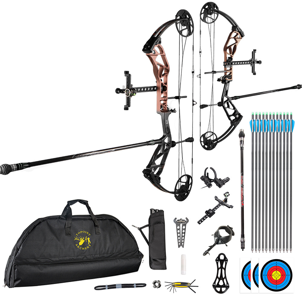 TOPOINT ARCHERY T1 Compound Bow Archery Bow For Target  Draw Length 19-30" Draw Weight19-70Lbs Adjustable target Bow