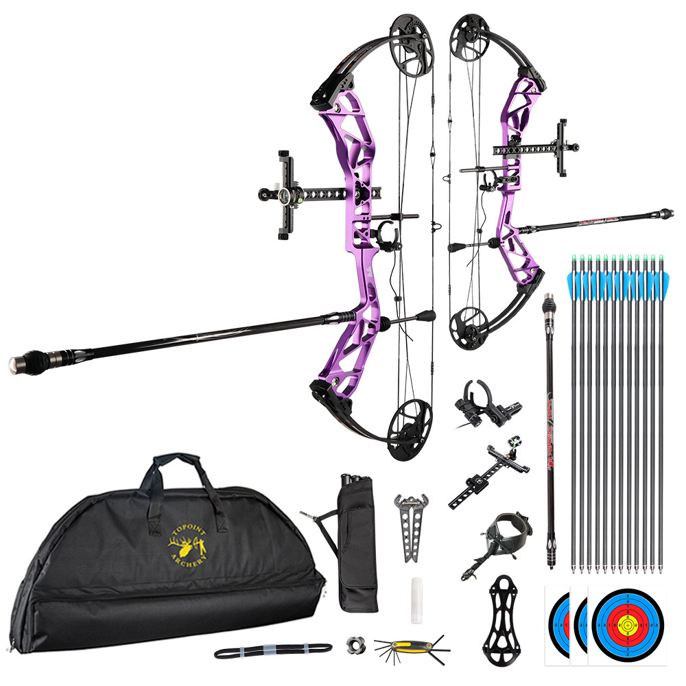 TOPOINT ARCHERY T1 Compound Bow Archery Bow For Target  Draw Length 19-30" Draw Weight19-70Lbs Adjustable target Bow