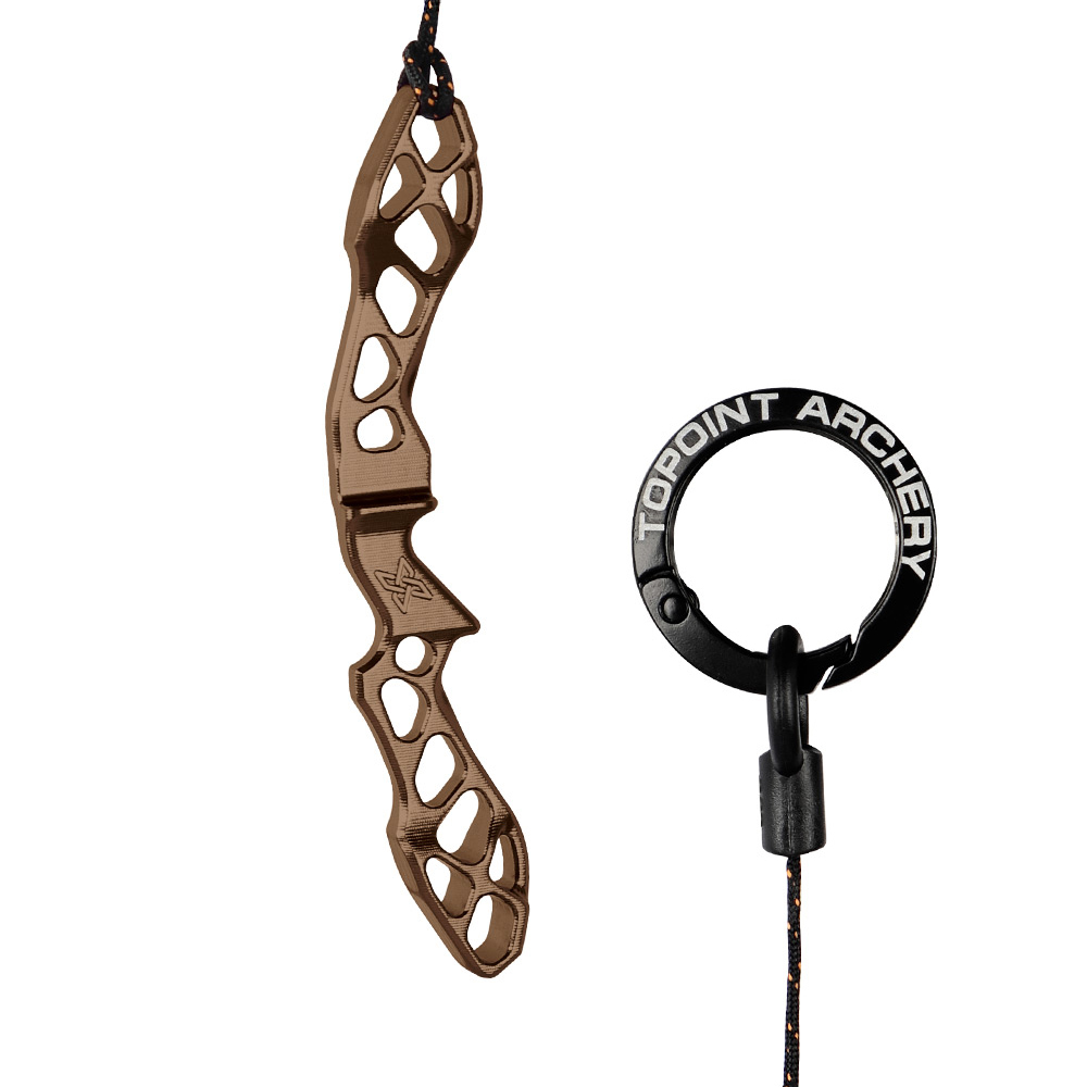 Topoint Archery Alumiunum CNC Machining Recurve bow riser key chain topoint X MINI
