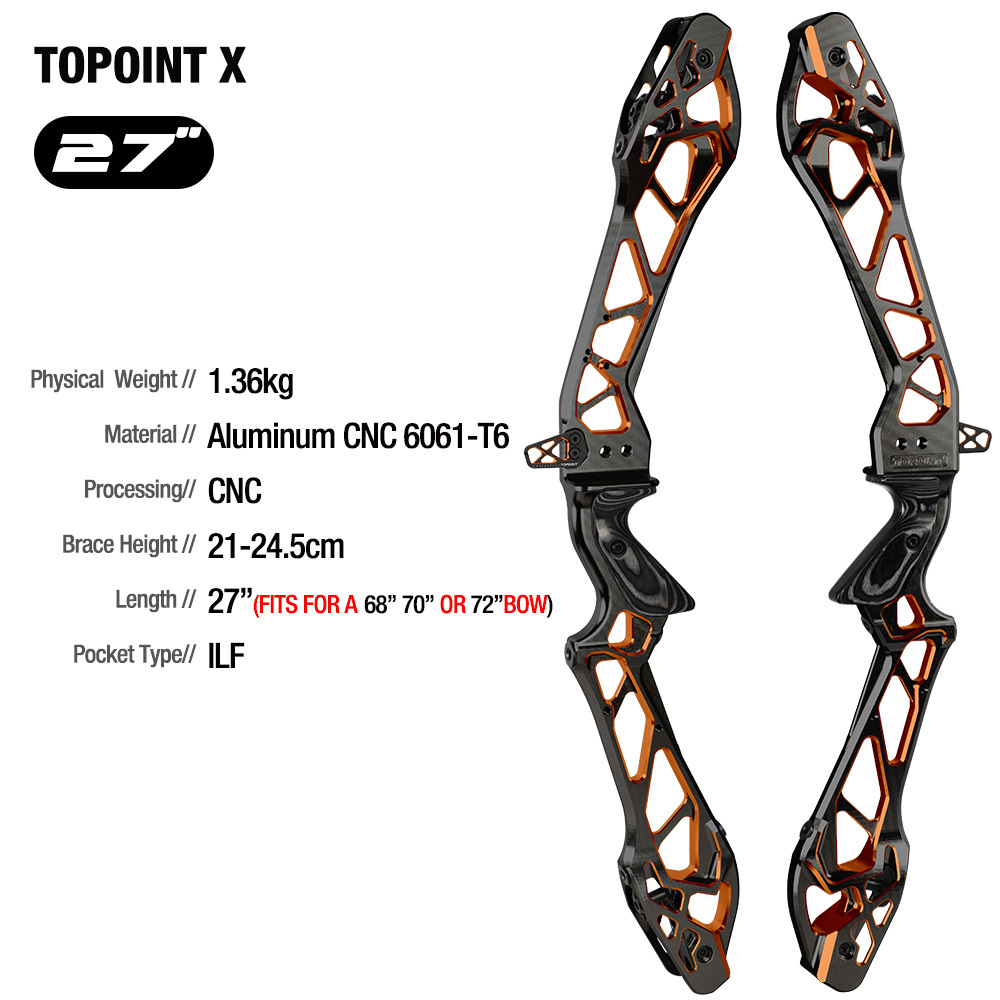 Target Recurve Bow Riser-Topoint X 27"