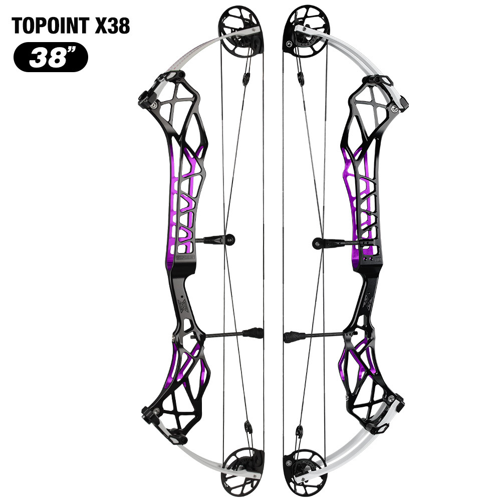 TOPOINT X 38 Target Compound Bow, Axle-Axle 38'',Draw Weright 40-50LB/50-60LB,Draw Length 24.5-27.5" / 26.5-30.5" Archery Bow