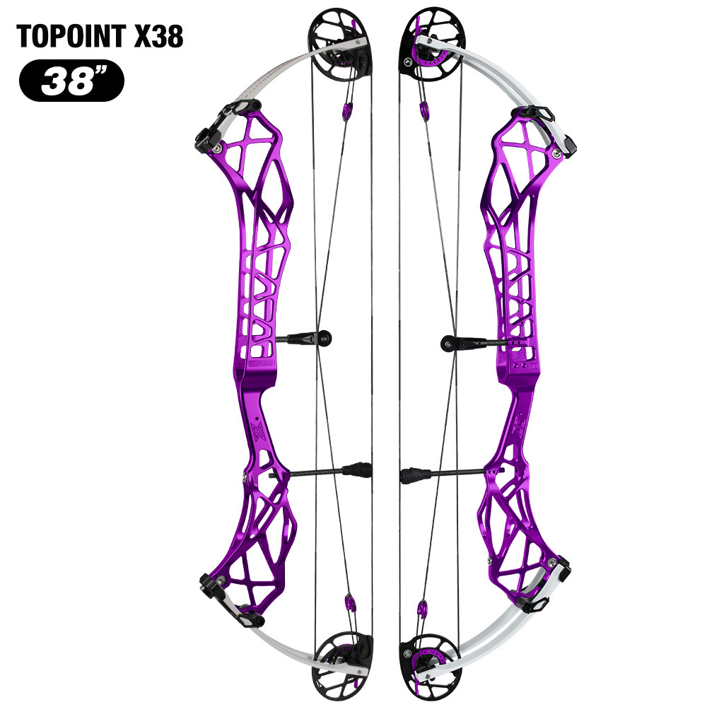 TOPOINT X 38 Target Compound Bow, Axle-Axle 38'',Draw Weright 40-50LB/50-60LB,Draw Length 24.5-27.5" / 26.5-30.5" Archery Bow
