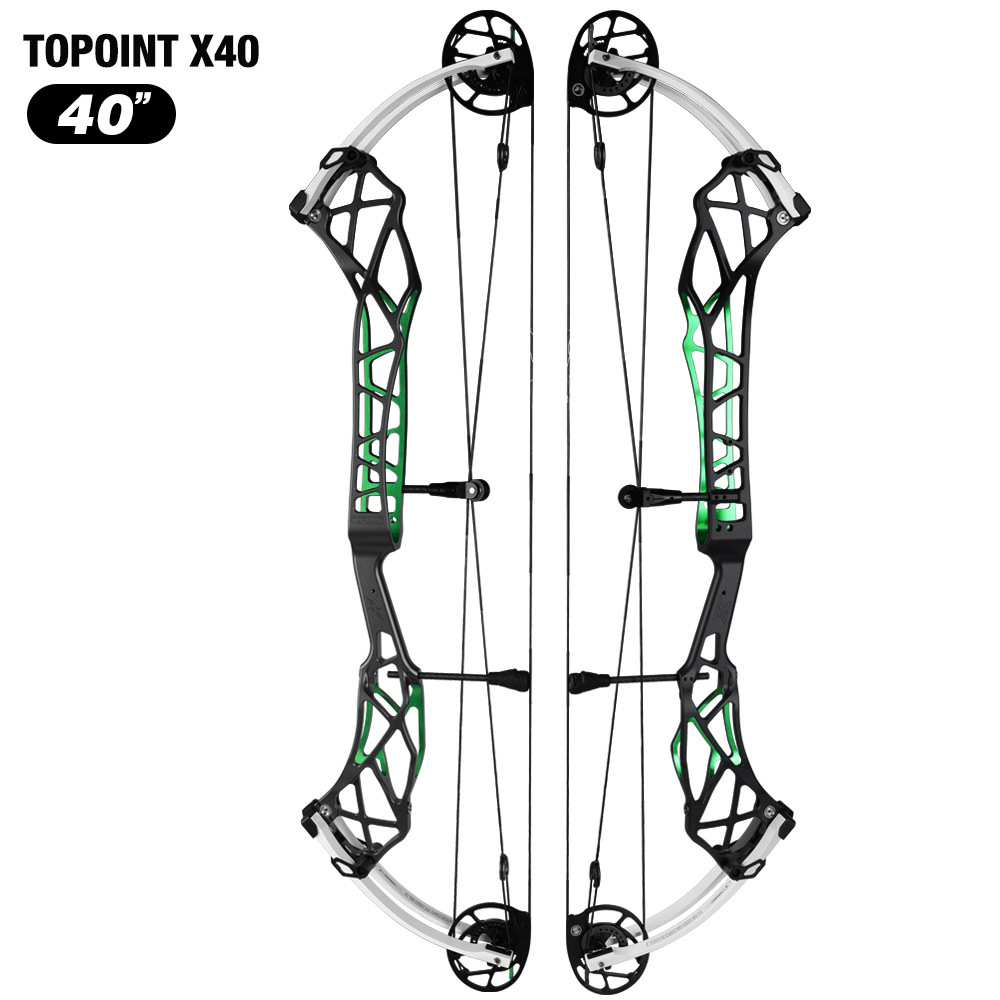 TOPOINT X 40 Target Compound Bow, Axle-Axle 40'',Draw Weright 40-50LB/50-60LB,Draw Length 25-28"  / 27-31"