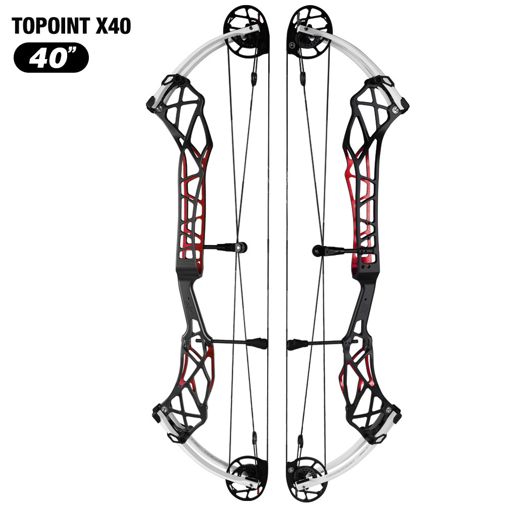 TOPOINT X 40 Target Compound Bow, Axle-Axle 40'',Draw Weright 40-50LB/50-60LB,Draw Length 25-28"  / 27-31"