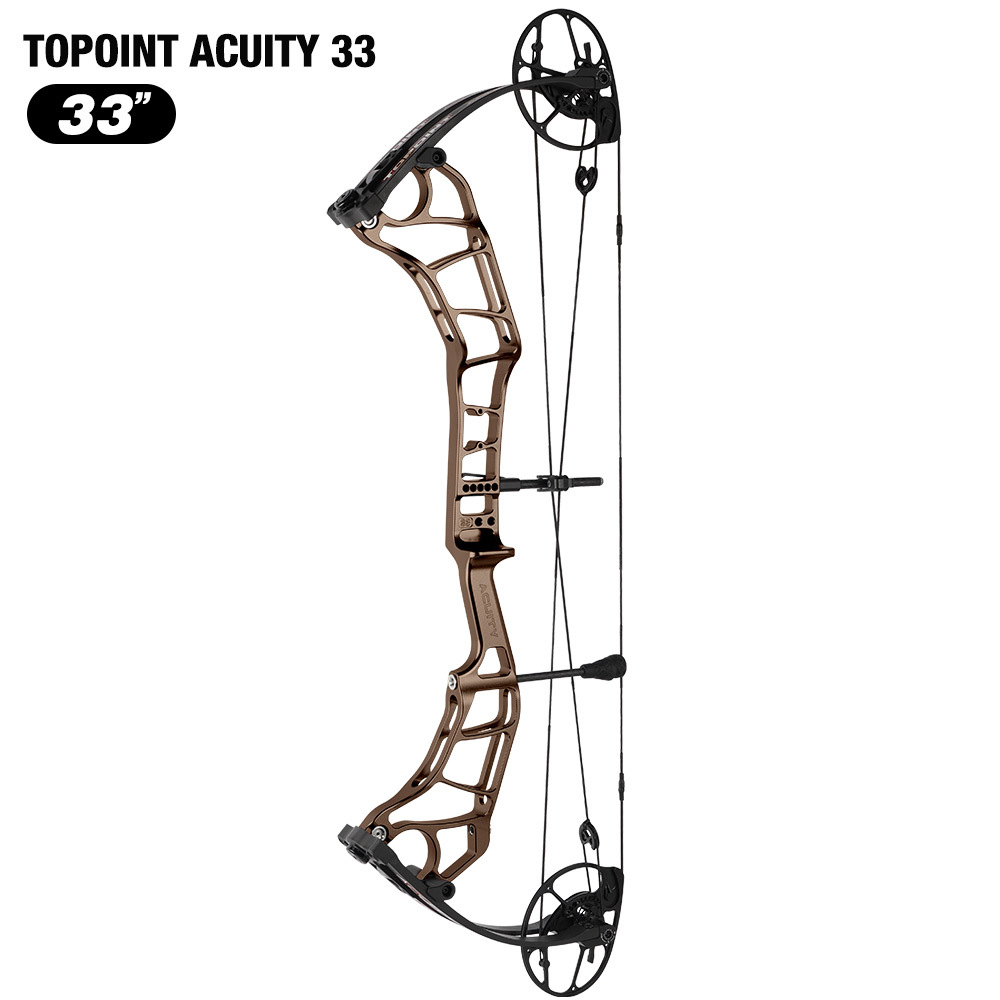 TOPOINT ARCHERY Acuity 33 Compound Bow CNC Milling Riser USA Gordon Composites Limb BCY String Archery Bow Hunting Bow CAM sets move adjustment system