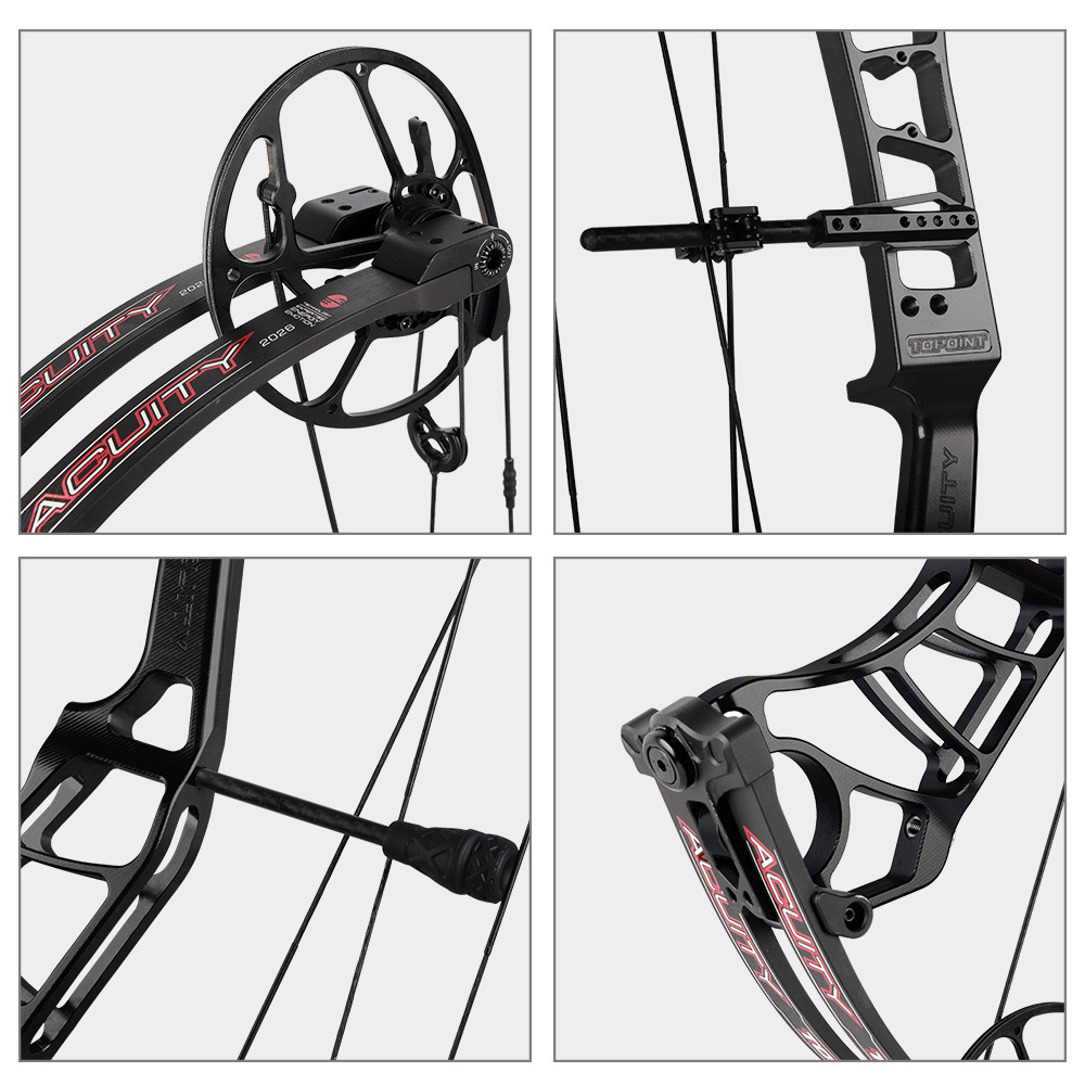 TOPOINT ARCHERY Acuity 31 Compound Bow Hunting Bow CNC Milling Riser USA Gordon Composites Limb Archery Bow CAM sets move adjustment  system
