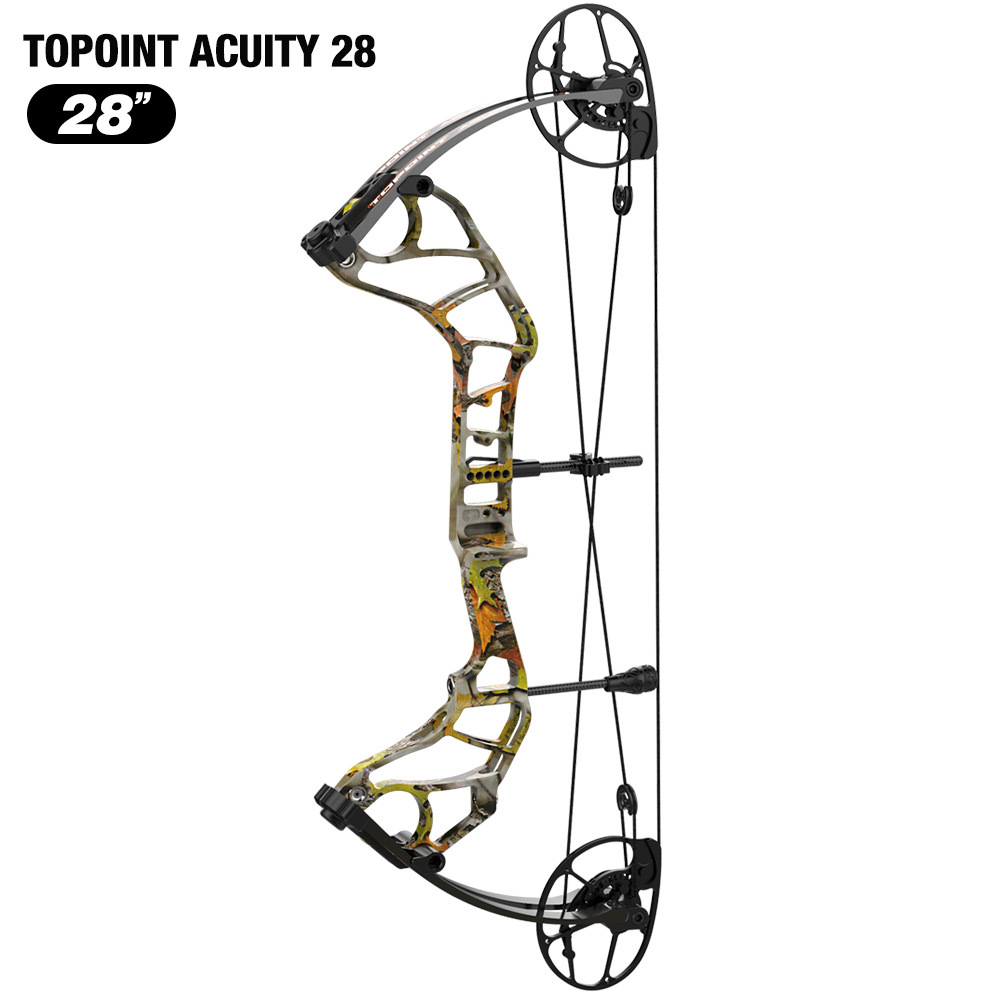 TOPOINT ARCHERY Acuity 28 Compound Bow Hunting Bow CNC Milling Riser USA Gordon Composites Limb BCY String Archery Bow CAM sets move adjustment system