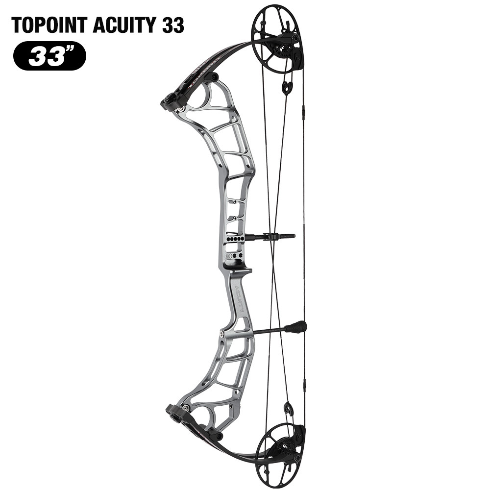 TOPOINT ARCHERY Acuity 33 Compound Bow CNC Milling Riser USA Gordon Composites Limb BCY String Archery Bow Hunting Bow CAM sets move adjustment system