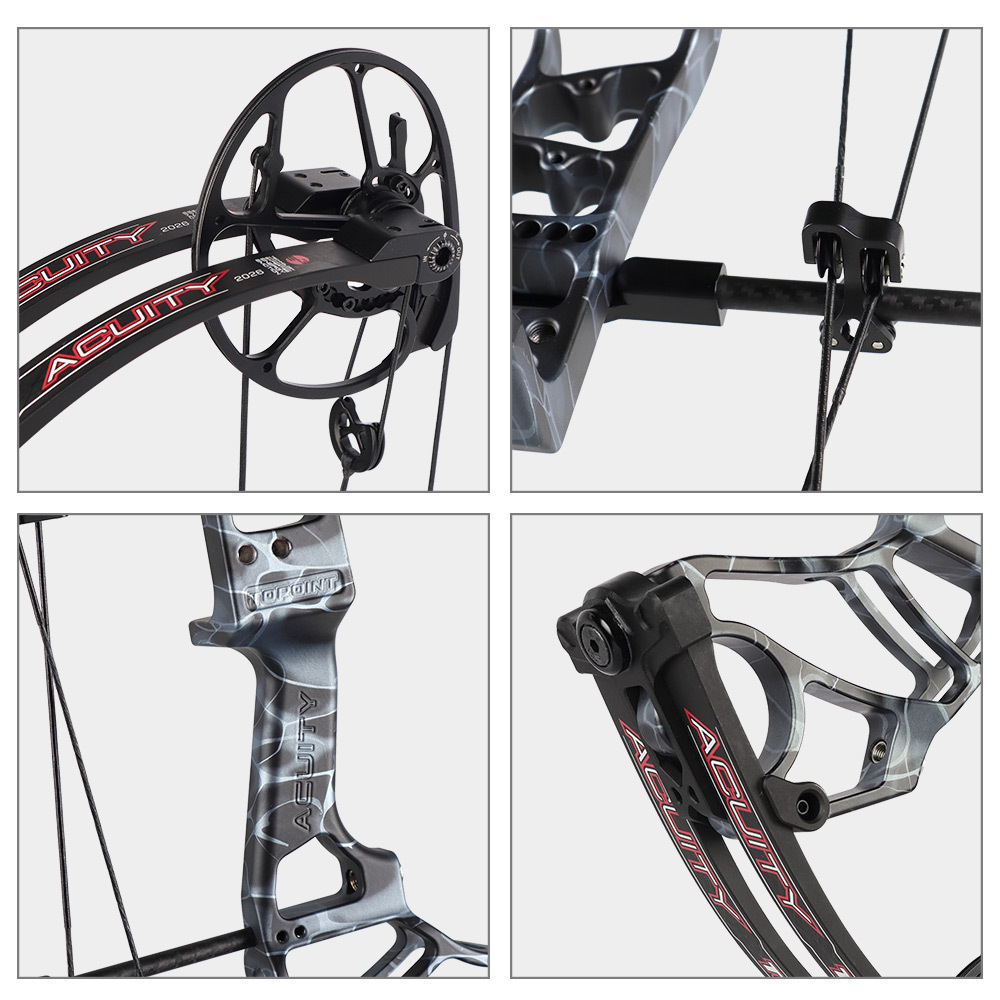TOPOINT ARCHERY Acuity 28 Compound Bow Hunting Bow CNC Milling Riser USA Gordon Composites Limb BCY String Archery Bow CAM sets move adjustment system