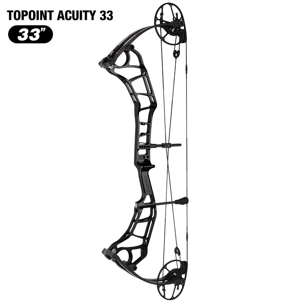 TOPOINT ARCHERY Acuity 33 Compound Bow CNC Milling Riser USA Gordon Composites Limb BCY String Archery Bow Hunting Bow CAM sets move adjustment system
