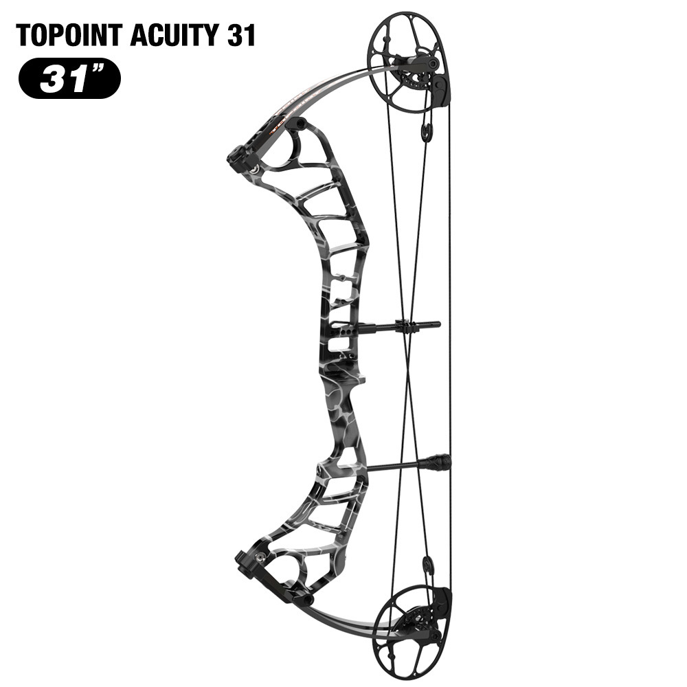 TOPOINT ARCHERY Acuity 31 Compound Bow Hunting Bow CNC Milling Riser USA Gordon Composites Limb Archery Bow CAM sets move adjustment  system