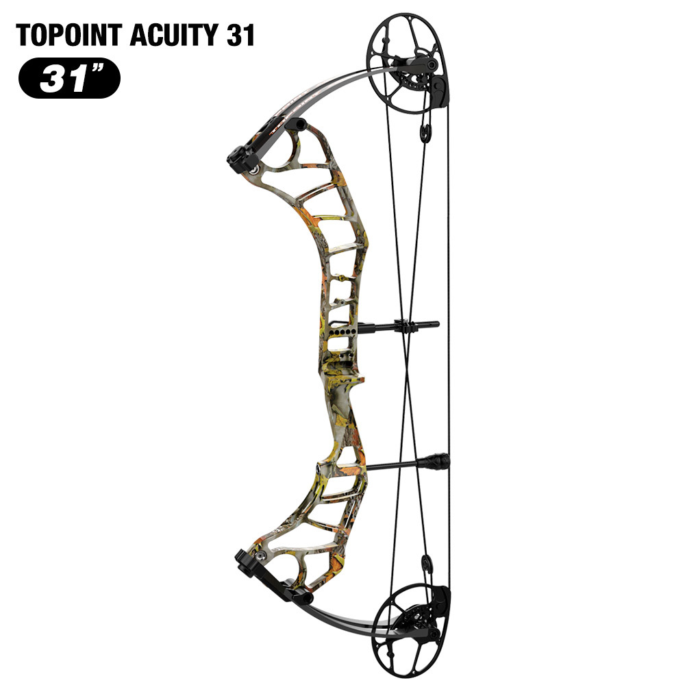 TOPOINT ARCHERY Acuity 31 Compound Bow Hunting Bow CNC Milling Riser USA Gordon Composites Limb Archery Bow CAM sets move adjustment  system