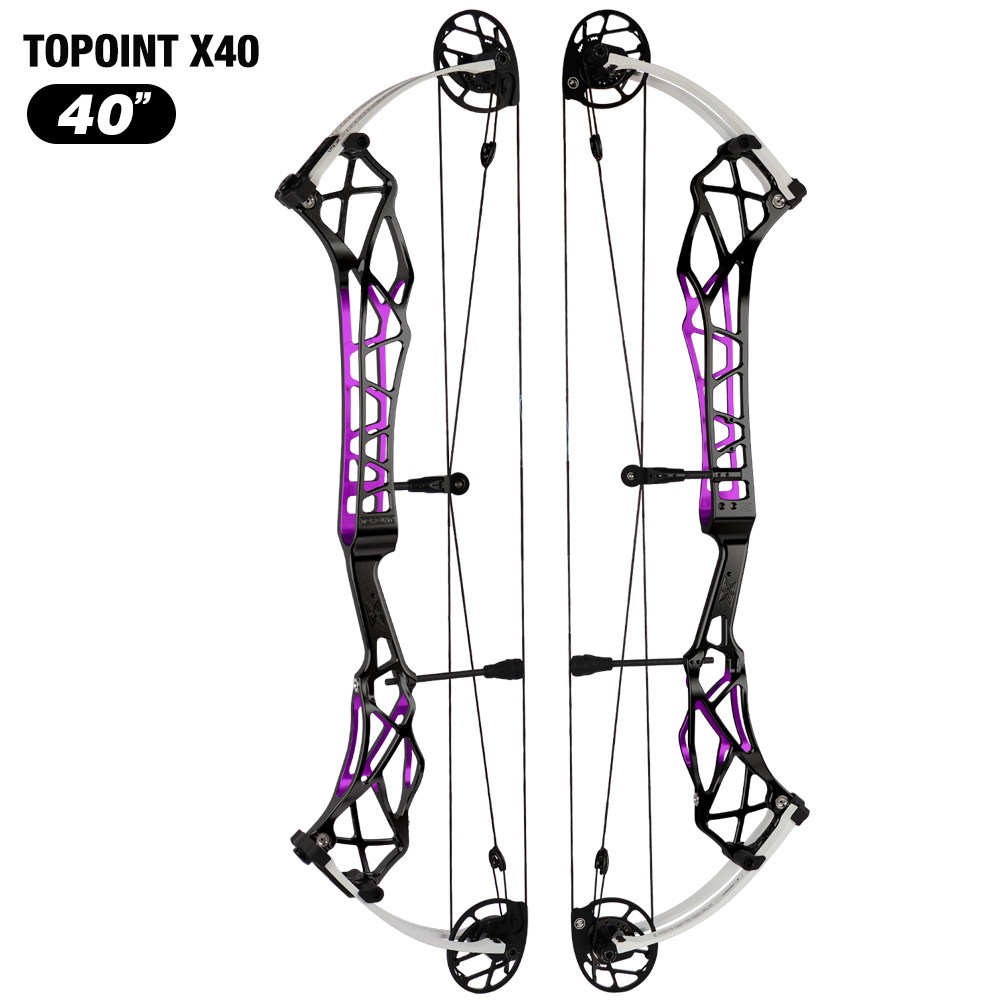Topoint  X 40 Target Compound Bow, CAM sets move adjustment system Axle-Axle 40'',Draw Weright 40-50LB/50-60LB,Draw Length 25-28" / 27-31"