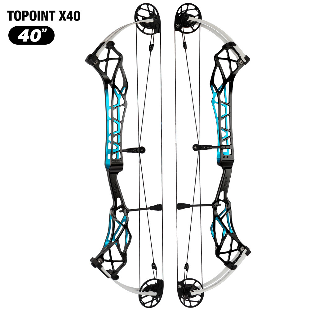 Topoint  X 40 Target Compound Bow, CAM sets move adjustment system Axle-Axle 40'',Draw Weright 40-50LB/50-60LB,Draw Length 25-28" / 27-31"