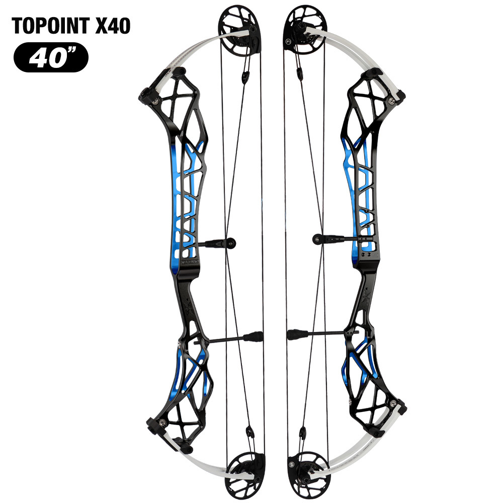 Topoint  X 40 Target Compound Bow, CAM sets move adjustment system Axle-Axle 40'',Draw Weright 40-50LB/50-60LB,Draw Length 25-28" / 27-31"