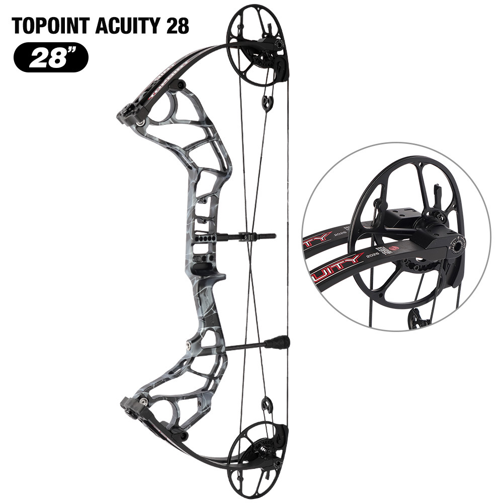 TOPOINT ARCHERY Acuity 28 Compound Bow Hunting Bow CNC Milling Riser USA Gordon Composites Limb BCY String Archery Bow CAM sets move adjustment system