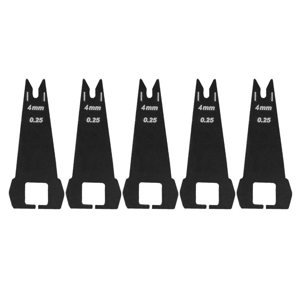 Comes with Four standard width launcher blades in 0.3mm thickness and wide width in 7.7mm,0.25mm thickness and wide width in 4mm,0.25mm thickness and wide width in 5mm,0.3mm thickness and wide width in 5mm,0.25mm thickness