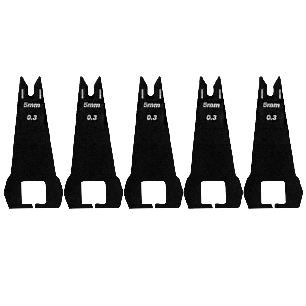 Comes with Four standard width launcher blades in 0.3mm thickness and wide width in 7.7mm,0.25mm thickness and wide width in 4mm,0.25mm thickness and wide width in 5mm,0.3mm thickness and wide width in 5mm,0.25mm thickness