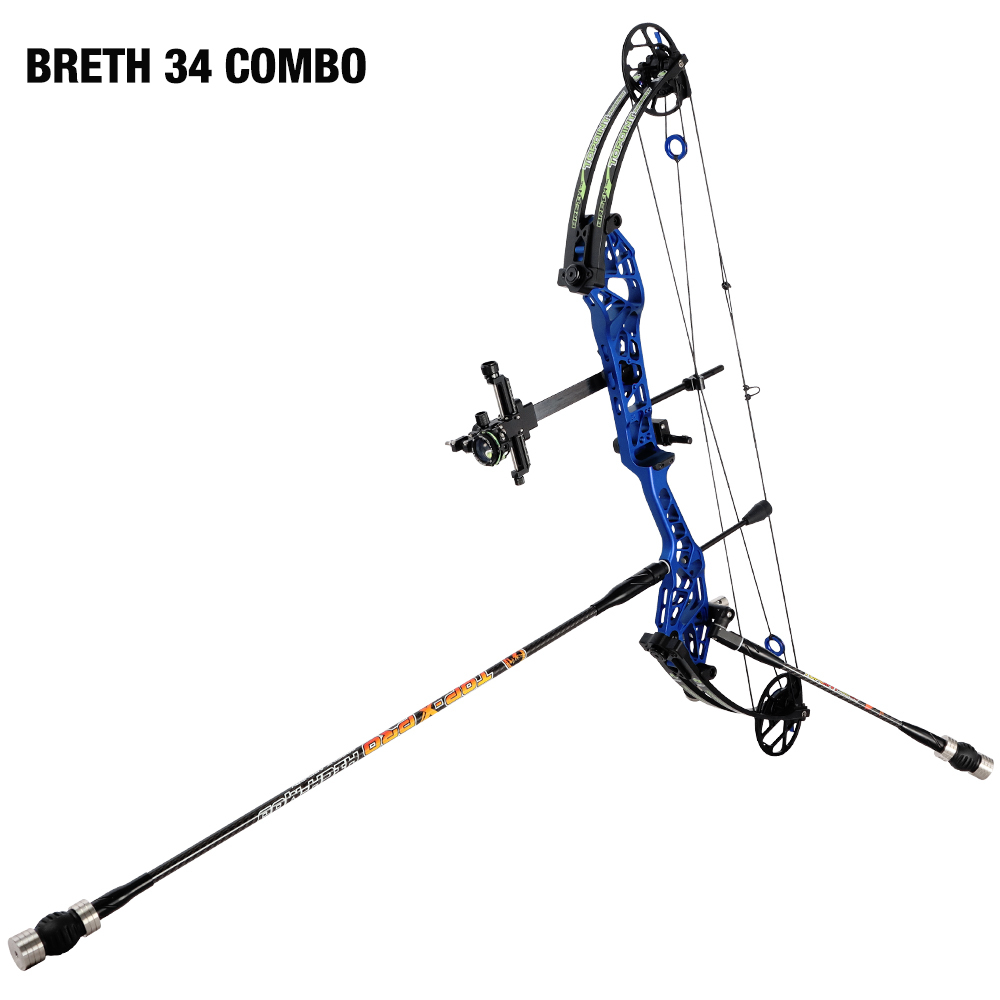 2026 TOPOINT ARCHERY Breth 34  Target Compound Bow Combo , Axle-Axle 34'',DW30-40/40-50LB/50-60LB,DL26-30''/24-27"/20.5-23.5"