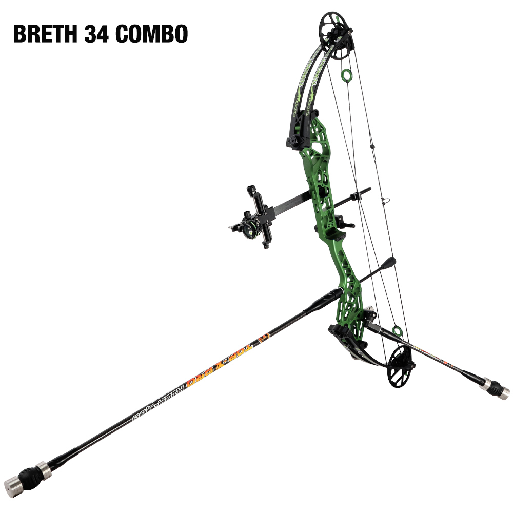 2026 TOPOINT ARCHERY Breth 34  Target Compound Bow Combo , Axle-Axle 34'',DW30-40/40-50LB/50-60LB,DL26-30''/24-27"/20.5-23.5"