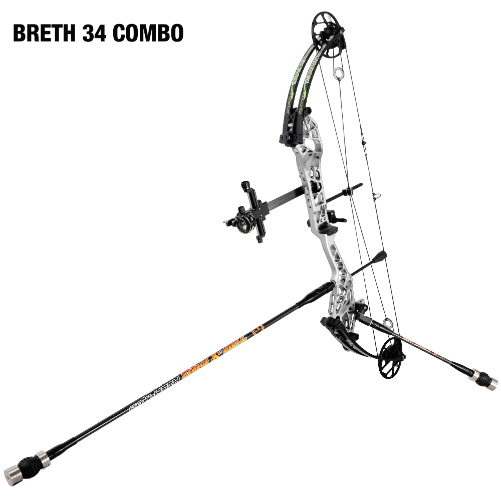 2026 TOPOINT ARCHERY Breth 34  Target Compound Bow Combo , Axle-Axle 34'',DW30-40/40-50LB/50-60LB,DL26-30''/24-27"/20.5-23.5"