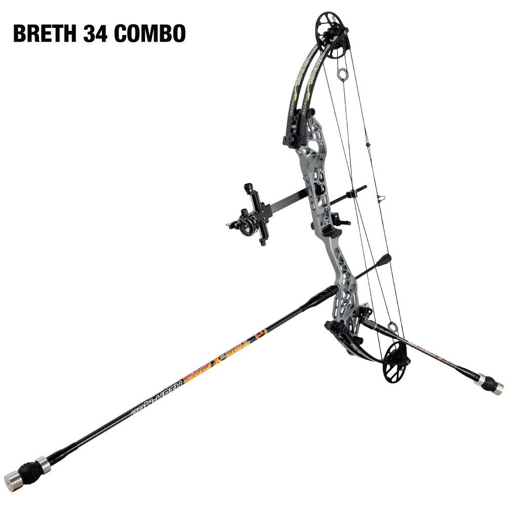 2026 TOPOINT ARCHERY Breth 34  Target Compound Bow Combo , Axle-Axle 34'',DW30-40/40-50LB/50-60LB,DL26-30''/24-27"/20.5-23.5"