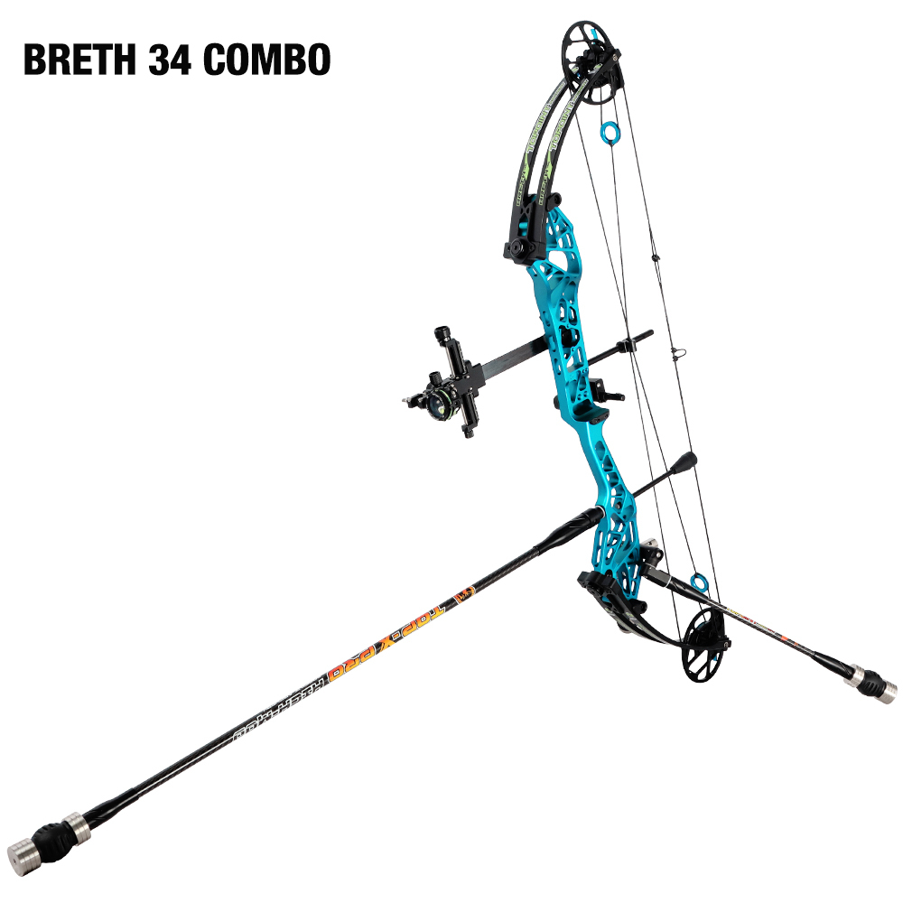 2026 TOPOINT ARCHERY Breth 34  Target Compound Bow Combo , Axle-Axle 34'',DW30-40/40-50LB/50-60LB,DL26-30''/24-27"/20.5-23.5"