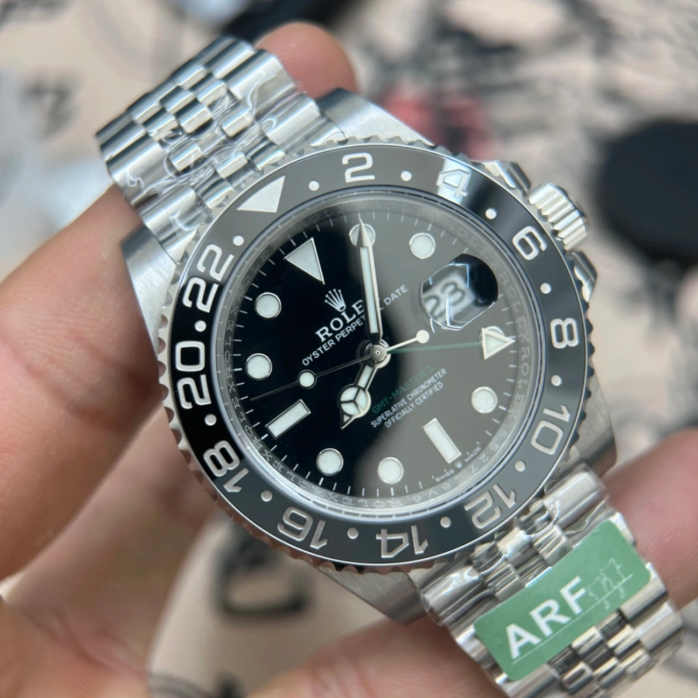 ARF factory 廠 勞力士 ROLEX GMT 格林尼治 126710 黑灰圈  皮蛋圈3285機芯 904L精鋼 陶瓷圈 藍寶石鏡面 香港複刻手錶面交